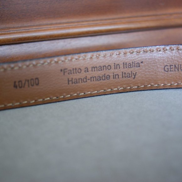 Made in Italy Leather Belt - Picture 4 of 5